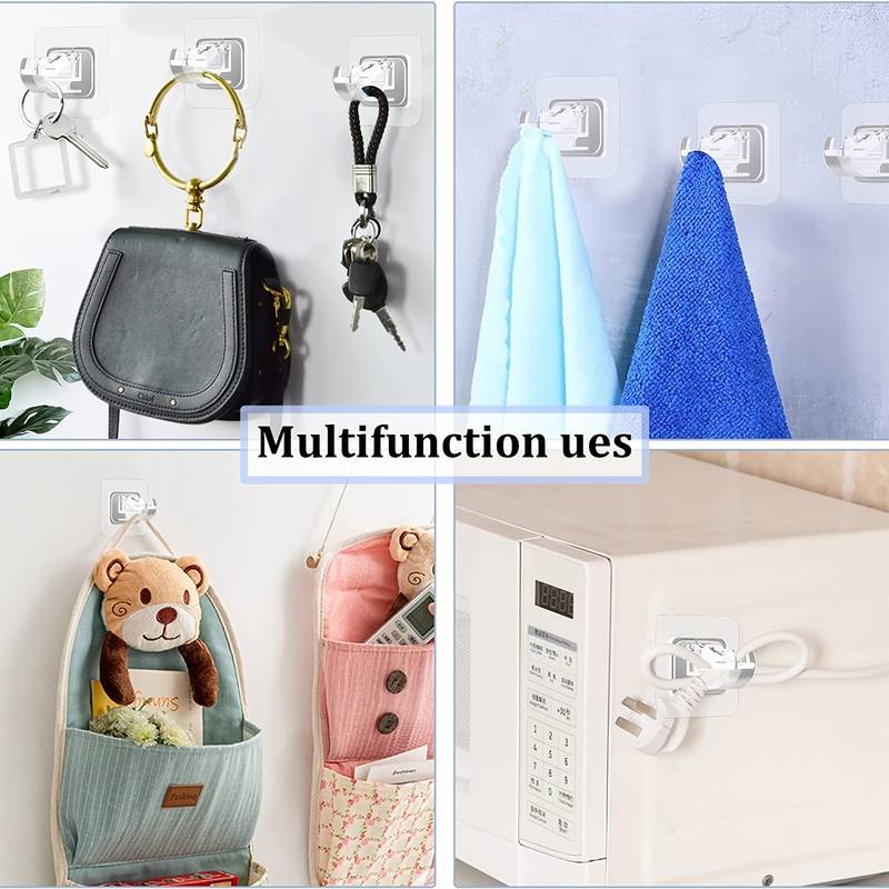 8pcs Self-Adhesive Curtain Rod Holder Hooks
