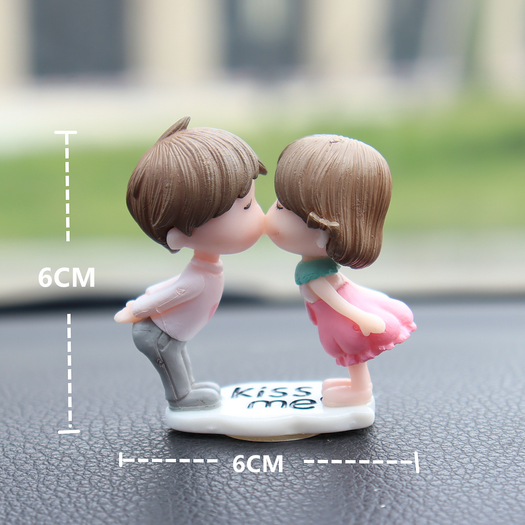 Couples Car Ornaments - Resin Dashboard Figurine for Car Decor