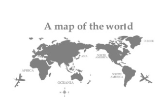 World Map Wall Sticker for Home and Office Decor