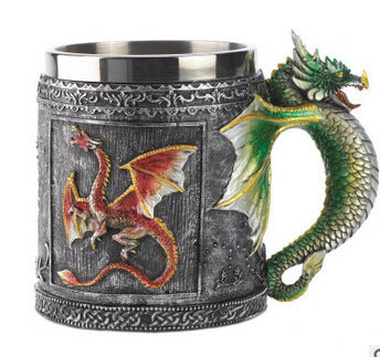 3D Skull Mug - Stainless Steel Gothic Coffee Cup