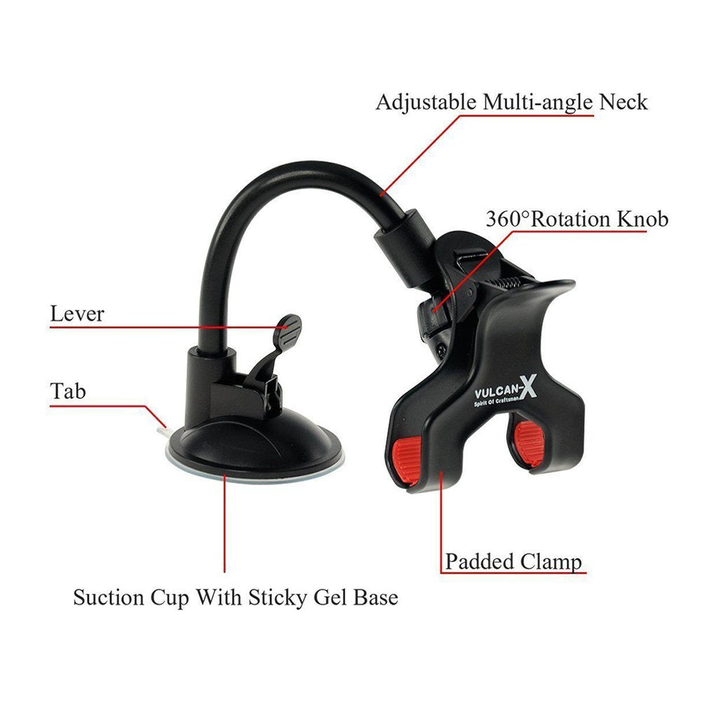 360-Degree Rotating Car Phone Mount with Suction Cup