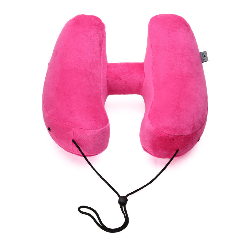 Inflatable U-shaped Travel Neck Pillow