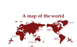 World Map Wall Sticker for Home and Office Decor