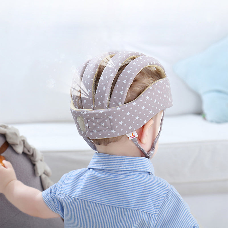 Children's Cotton Helmet - Adjustable Baby Safety Cap