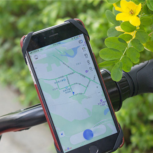 360° Bike Phone Holder - Rotatable Handlebar Mount, Silicone Grip