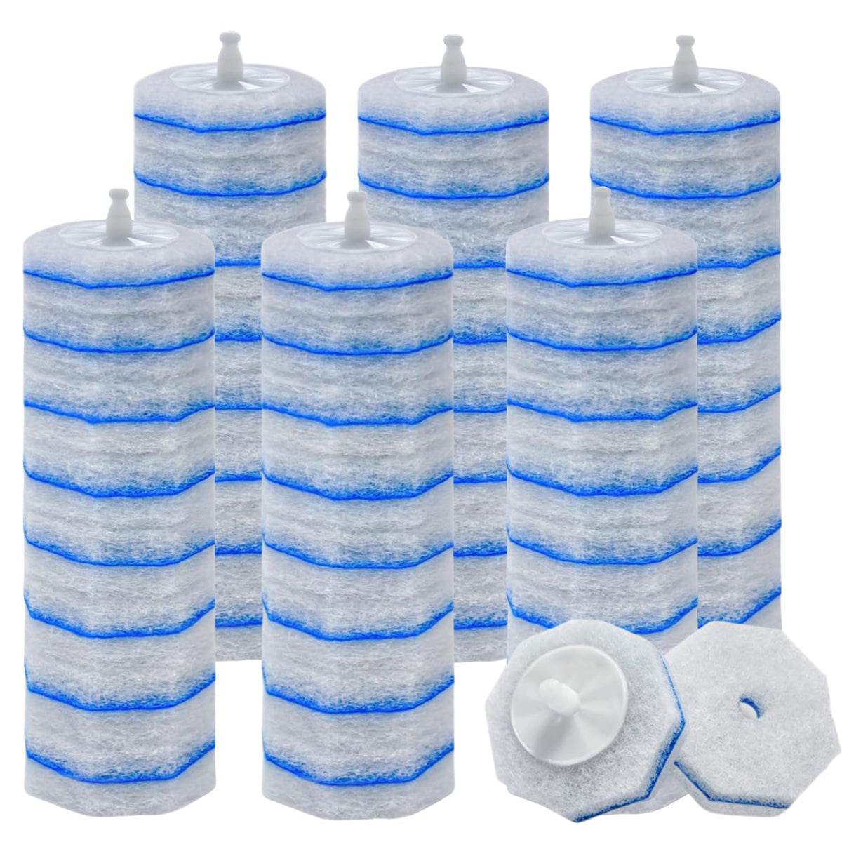 50 Count Toilet Wand Refills Disposable Toilet Brush Replacement Heads Compatible with Most Toilet Brushes