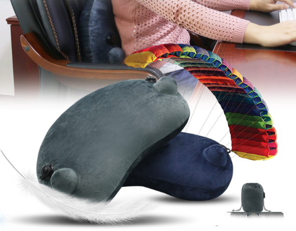Inflatable Travel Lumbar Support Pillow for Napping