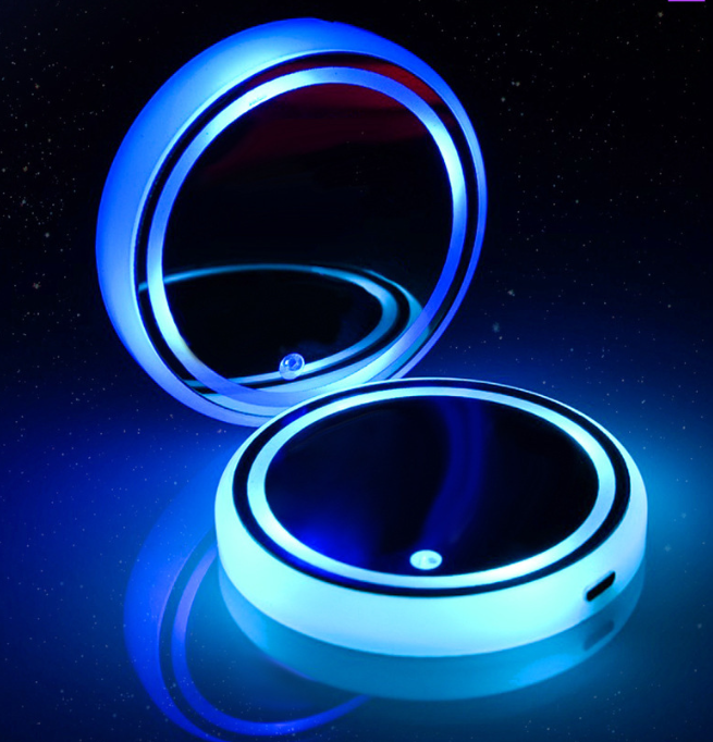 LED Car Cup Holder Mat with Colorful Ambient Light