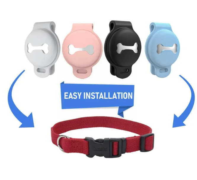 Silicone Protective Cover for Anti-lost Pet Locator Tracker (Bone Shape)