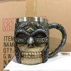 3D Skull Mug - Stainless Steel Gothic Coffee Cup