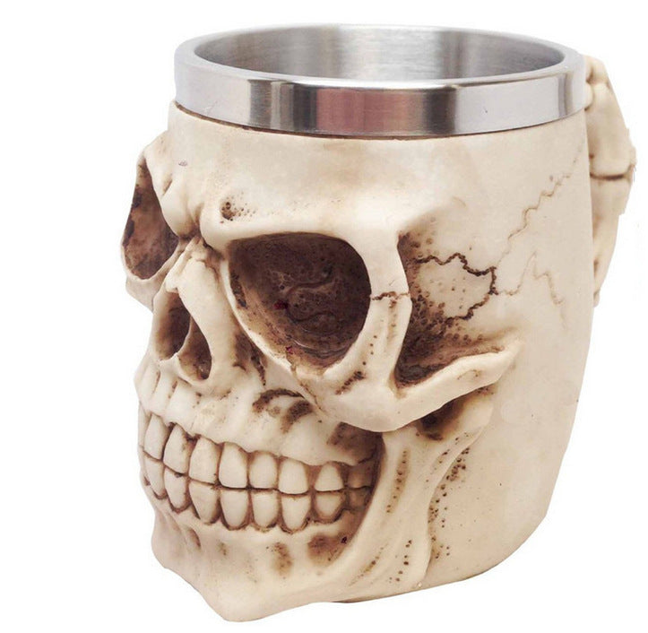 3D Skull Mug - Stainless Steel Gothic Coffee Cup