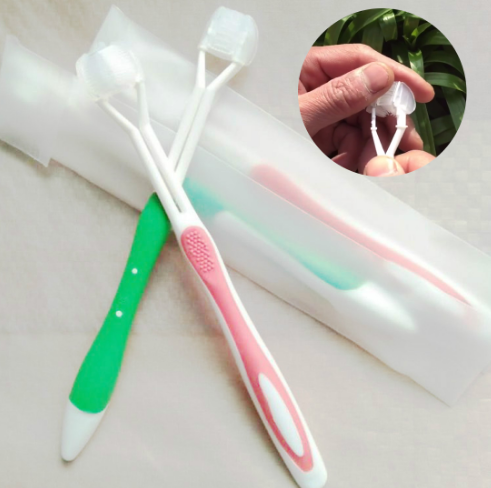 Triple-Head Toothbrush for Adults and Kids