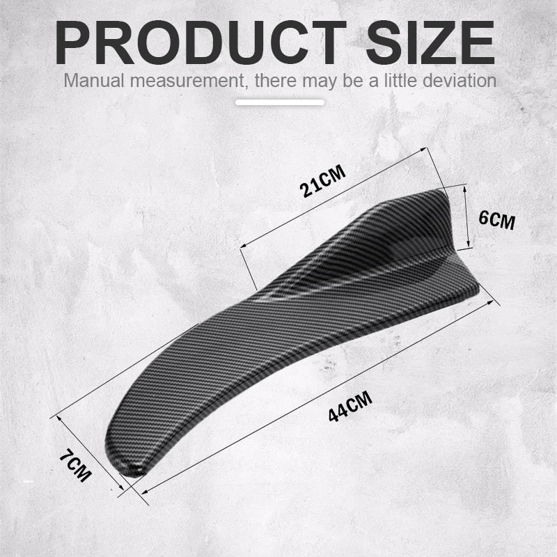 Universal Black Carbon Fiber Car Bumper Spoiler Set