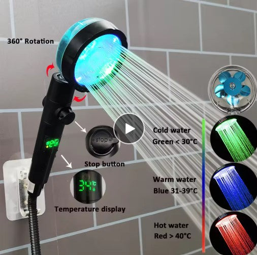 LED Light-Emitting Handheld Shower Head