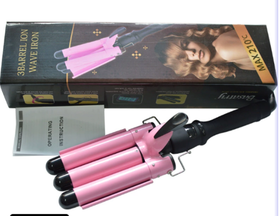 Three Barrel Electric Curling Iron