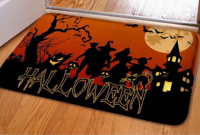 Spooky Bat & Ghost Toilet Rug
