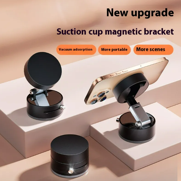 Electric Magnetic Car Phone Holder - Retractable Folding Mount