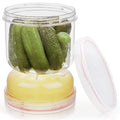 AIxibu Pickle Jar with Strainer Flip40oz Pickle Flip Jar With Double Leak ProofFood Storage Container of Pickles(1PCS)