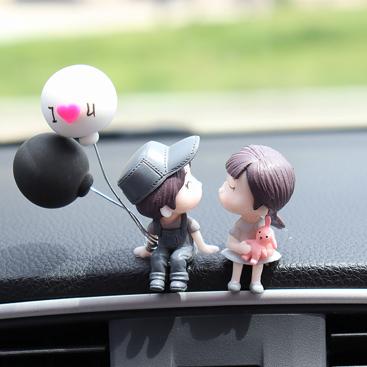Couples Car Ornaments - Resin Dashboard Figurine for Car Decor