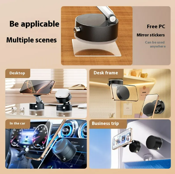 Electric Magnetic Car Phone Holder - Retractable Folding Mount