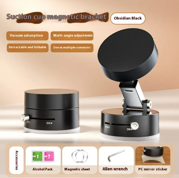 Electric Magnetic Car Phone Holder - Retractable Folding Mount